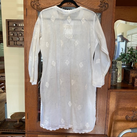 Embroidered Tunic Dress Cover Up - Picture 6 of 9